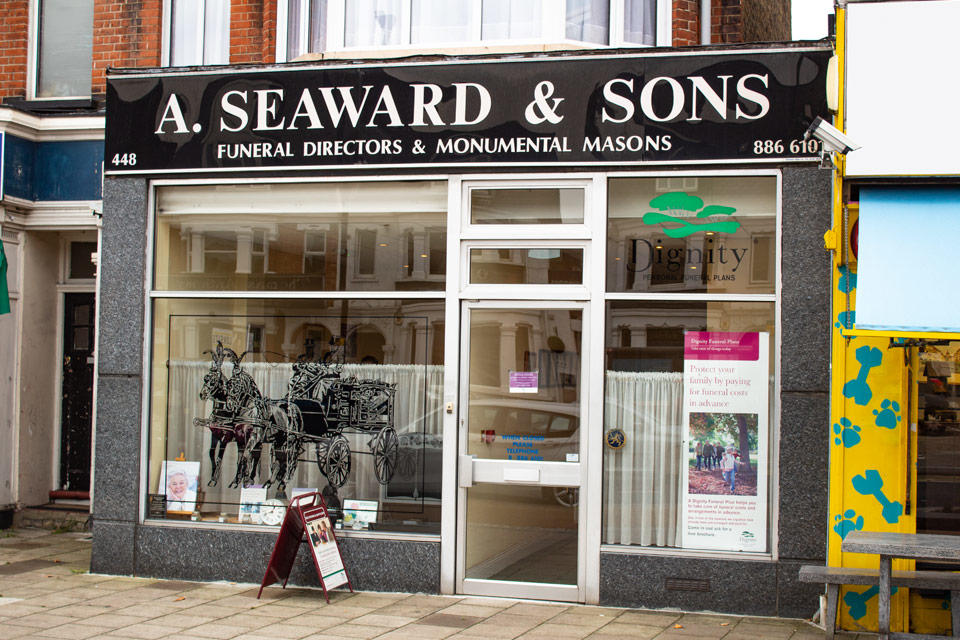A Seaward & Sons Funeral Directors in Palmers Green, London.